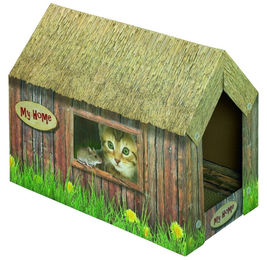 Nobby Katzenhaus aus Karton mit Kratzfunktion 49 x 26 x 36 cm – Bild 1 von 4