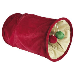 Produktbild von Nobby Katzenhöhle Tunnel aus Plüsch in Rot und Beige