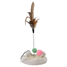 Produktbild von Nobby Katzenspielplatz aus Plüsch mit Mäusen und Bällen Ø 19x38 cm