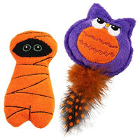 Produktbild von Nobby Katzenspielzeug Halloween Plüsch Mumie und Eule