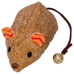 Nobby Katzenspielzeug Kork Maus mit Catnip in Orange und Beige - 19 cm – Bild 1 von 2