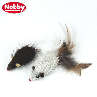 Produktbild von Nobby Katzenspielzeug Plüschmäuse mit Rassel und Catnip 2er Set bunt