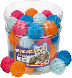 Produktbild von Nobby KatzenSpielzeug Set mit 40 bunten Plüschbällen für Katzen