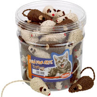 Produktbild von Nobby Katzenspielzeug Set mit 45 Mäusen aus Sisal in Braun und Beige