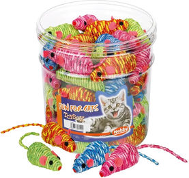 Produktbild von Nobby Katzenspielzeug Set mit 48 bunten Mäusen aus Polyester