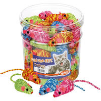 Produktbild von Nobby Katzenspielzeug Set mit 48 bunten Mäusen aus Polyester