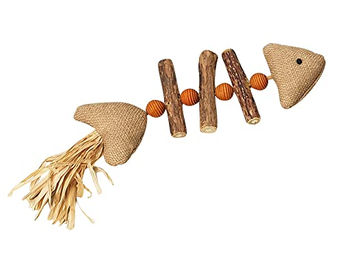 Produktbild von Nobby Katzenspielzeug Stoff Fisch mit Matatabi in Beige und Braun