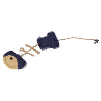 Produktbild von Nobby Katzenspielzeug Stoff Fischgräten mit Catnip blau/braun 24 cm - 24 cm