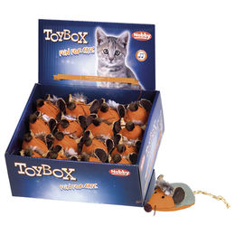 Nobby Katzenspielzeug Stoff Maus mit Sound in Bunt und Orange - 16 cm – Bild 1 von 2