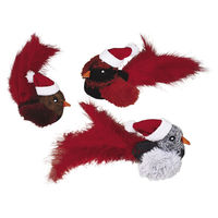 Produktbild von Nobby Katzenspielzeug Weihnachtsvogel aus Plüsch mit Catnip in Rot 14 cm