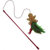 Produktbild von Nobby Katzenspielzeug Xmas Angel mit Lebkuchenmännchen und Catnip aus Stoff in Rot und Bunt