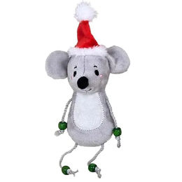 Nobby Katzenspielzeug Xmas Maus aus Plüsch mit Catnip in Grau – Bild 1 von 2