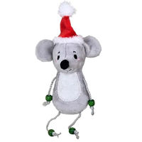 Produktbild von Nobby Katzenspielzeug Xmas Maus aus Plüsch mit Catnip in Grau