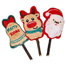 Produktbild von Nobby Katzenspielzeug Xmas Plüschfiguren mit Matatabistick bunt