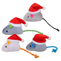 Produktbild von Nobby Katzenspielzeug Xmas Plüschmaus mit Catnip in Bunt und Grau