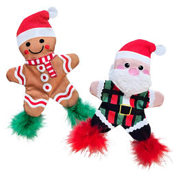 Produktbild von Nobby Katzenspielzeug Xmas Santa oder Lebkuchenmann aus Plüsch mit Catnip und Knisterfunktion