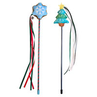 Produktbild von Nobby Katzenspielzeug Xmas Wedel mit Plüsch Tanne und Flocke bunt