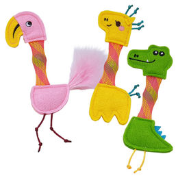 Produktbild von Nobby Katzenspielzeug Zootiere aus Filz mit Rassel und Katzenminze bunt