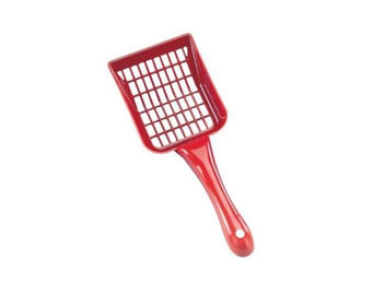 Produktbild von Nobby Katzenstreulöffel grob aus Kunststoff in Rot Größe S