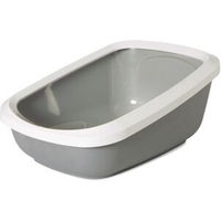 Produktbild von Nobby Katzentoilette Aseo Jumbo offene Schalentoilette aus Kunststoff Grau Weiß