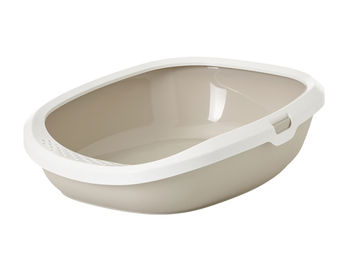 Nobby Katzentoilette Gizmo Offene Schalentoilette Medium Mokka Weiß Kunststoff – Bild 1 von 2