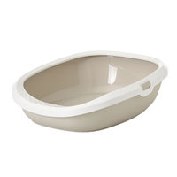 Produktbild von Nobby Katzentoilette Gizmo Offene Schalentoilette Medium Mokka Weiß Kunststoff