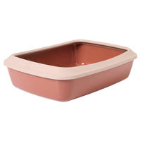 Produktbild von Nobby Katzentoilette Iriz 50 offene Schalentoilette aus Kunststoff in Champagner/Rosa 42 x 31 x 12,5 cm