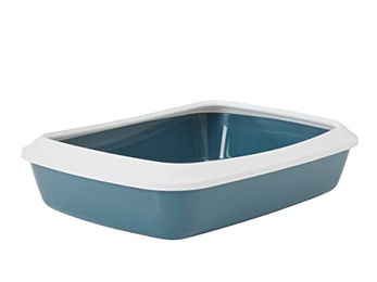 Nobby Katzentoilette Iriz offene Schalentoilette aus Kunststoff Grau-Blau 50 x 37 x 14 cm – Bild 1 von 5