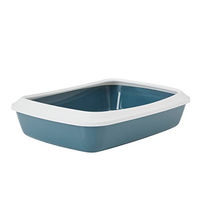 Produktbild von Nobby Katzentoilette Iriz offene Schalentoilette aus Kunststoff Grau-Blau 50 x 37 x 14 cm