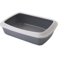 Produktbild von Nobby Katzentoilette Iriz offene Schalentoilette aus Kunststoff Grau-Weiß