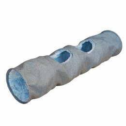 Nobby Katzentunnel Gauri Katzenhöhle aus Plüsch mit Knisterfolie Grau Ø 25 x 110 cm – Bild 1 von 4