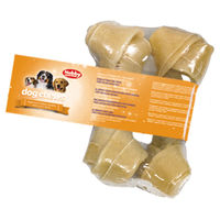 Produktbild von Nobby Kauknochen geknotet 2er Set Beige 13,0 - 14,0 cm Kauspielzeug - 2 x 45 g