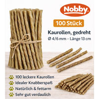 Produktbild von Nobby Kausnack für Hunde Rind gedrehte Kaustangen 420g