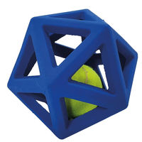 Produktbild von Nobby Kauspielzeug Gitterball aus Gummi mit Tennisball Blau