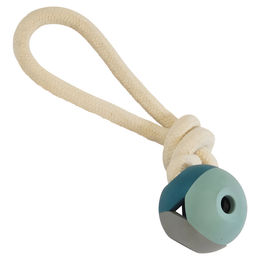 Produktbild von Nobby Kauspielzeug Gummi Ball mit Wurfschlaufe für Hunde in Blau Beige oder Türkis