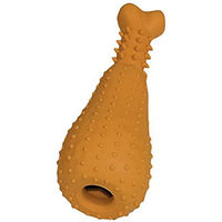 Produktbild von Nobby Kauspielzeug Hähnchenkeule aus Gummi für Hunde klein orange - 15,5 cm