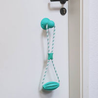 Produktbild von Nobby Kauspielzeug Rugby aus Gummi für Hunde in Grün und Türkis - 50 cm