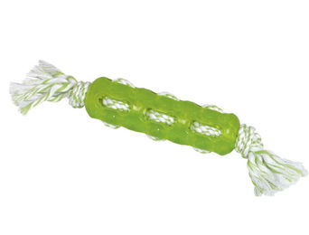 Produktbild von Nobby Kauspielzeug TPR Stick mit Seil Grün 34cm - 1 Stk.
