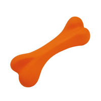 Produktbild von Nobby Kauspielzeug Vollgummi Knochen für Hunde Orange Mittel