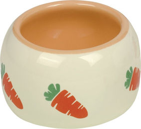 Nobby Keramik Futternapf Carrot für Nager beige orange 500 ml Größe L – Bild 1 von 4