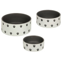 Produktbild von Nobby Keramik Futternapf Pata für Hunde in Beige und Grau Durchmesser 12 cm - 250 ml