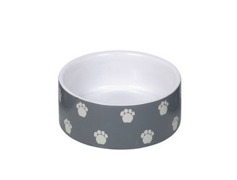 Produktbild von Nobby Keramik Futternapf Pata für Katzen grau-weiß 250 ml Ø 12 cm - 0,25 l