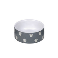 Produktbild von Nobby Keramik Futternapf Pata für Katzen grau-weiß 250 ml Ø 12 cm - 0,25 l