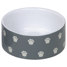 Nobby Keramik Futternapf Pata grau weiß Ø 15 x 6 cm - 0,55 l – Bild 1 von 1