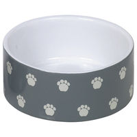 Produktbild von Nobby Keramik Futternapf Pata grau weiß Ø 15 x 6 cm - 0,55 l