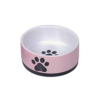 Produktbild von Nobby Keramik Futternapf Paw Rosa Weiß Ø 14 x 6,5 cm - 0,4 l