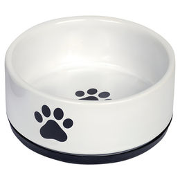Nobby Keramik Futternapf Paw Schwarz Weiß Ø 14 cm - 400 ml – Bild 1 von 1