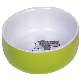 Nobby Keramik Futternapf Rabbit für Kaninchen Grün Weiß - 300 ml – Bild 1 von 3