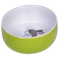 Produktbild von Nobby Keramik Futternapf Rabbit für Kaninchen Grün Weiß - 300 ml