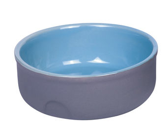 Nobby Keramik Napf Feed für Hunde mittlere Rassen grau-blau - 240 ml – Bild 1 von 9